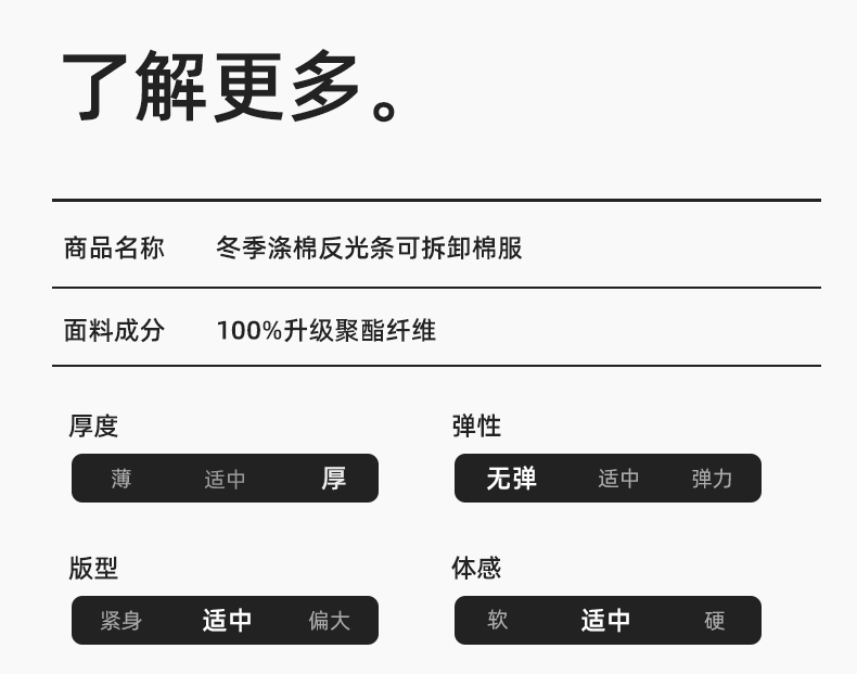 JC-S011 冬季可拆卸工作服棉衣定制供电公司保暖棉袄加厚加绒劳保服防寒服(图11)