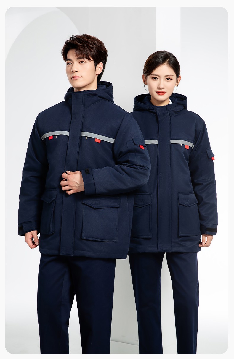 JC-S011 冬季可拆卸工作服棉衣定制供电公司保暖棉袄加厚加绒劳保服防寒服(图16)