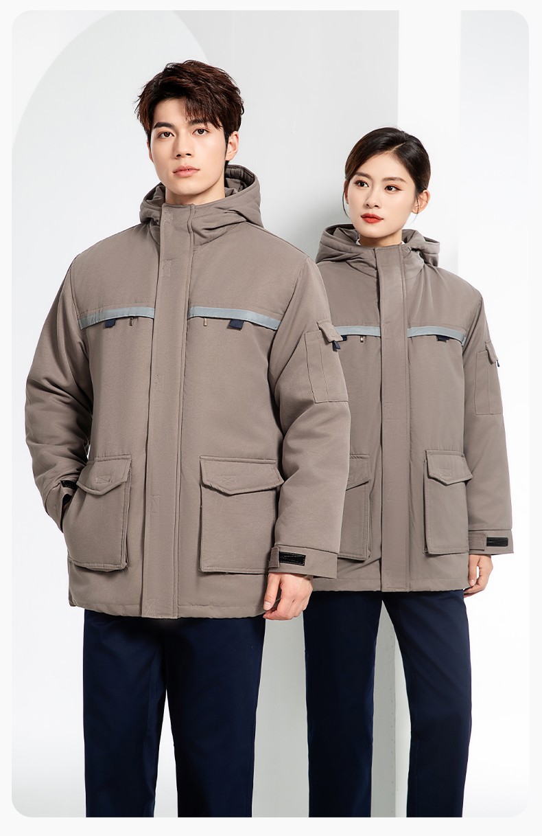 JC-S011 冬季可拆卸工作服棉衣定制供电公司保暖棉袄加厚加绒劳保服防寒服(图18)
