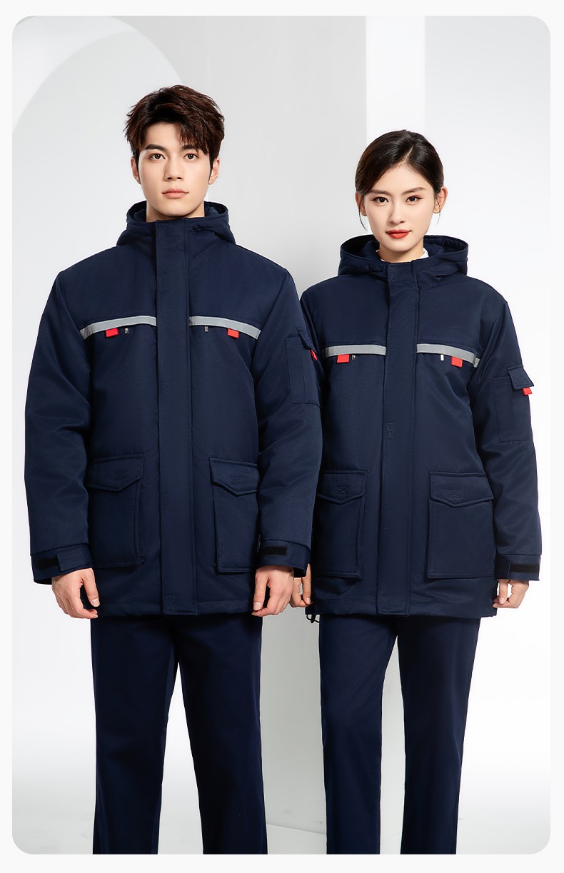 JC-S011 冬季可拆卸工作服棉衣定制供电公司保暖棉袄加厚加绒劳保服防寒服(图17)