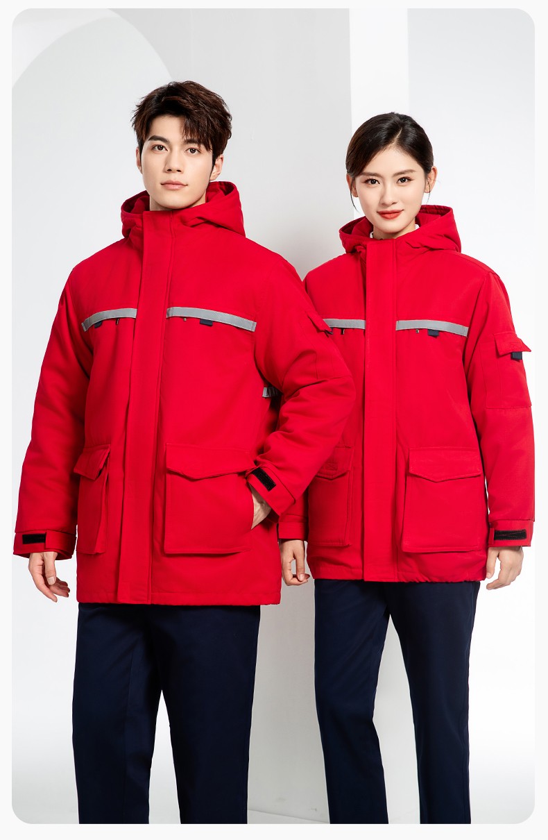 JC-S011 冬季可拆卸工作服棉衣定制供电公司保暖棉袄加厚加绒劳保服防寒服(图20)