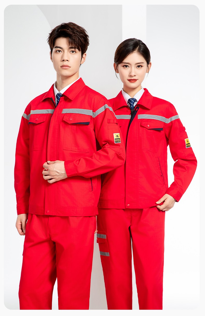 JC-S2203 春秋防静电工作服套装定制男耐磨工地劳动石油石化工装劳保服上衣(图20)