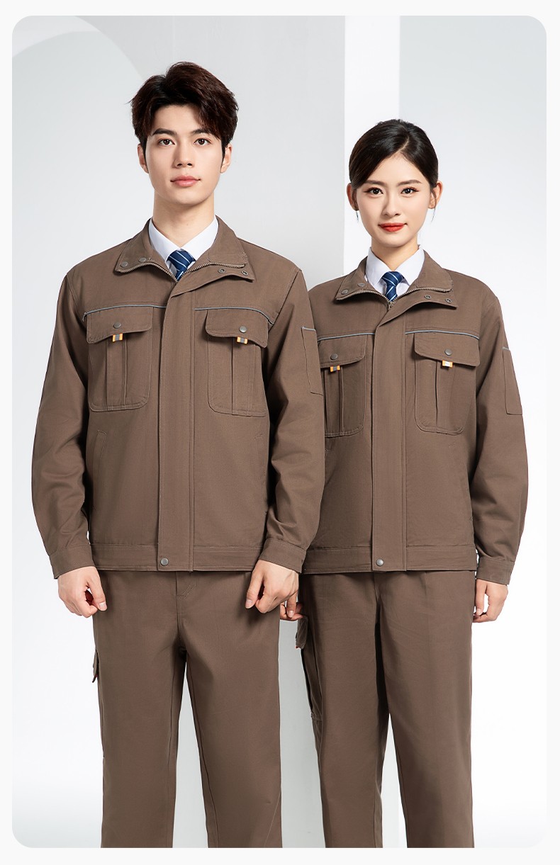 BF-802 春秋纯棉反光条劳保工作服套装耐磨防烫电焊干活工装定制(图14)