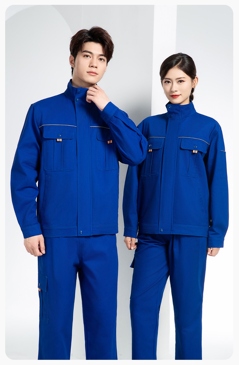 BF-802 春秋纯棉反光条劳保工作服套装耐磨防烫电焊干活工装定制(图15)