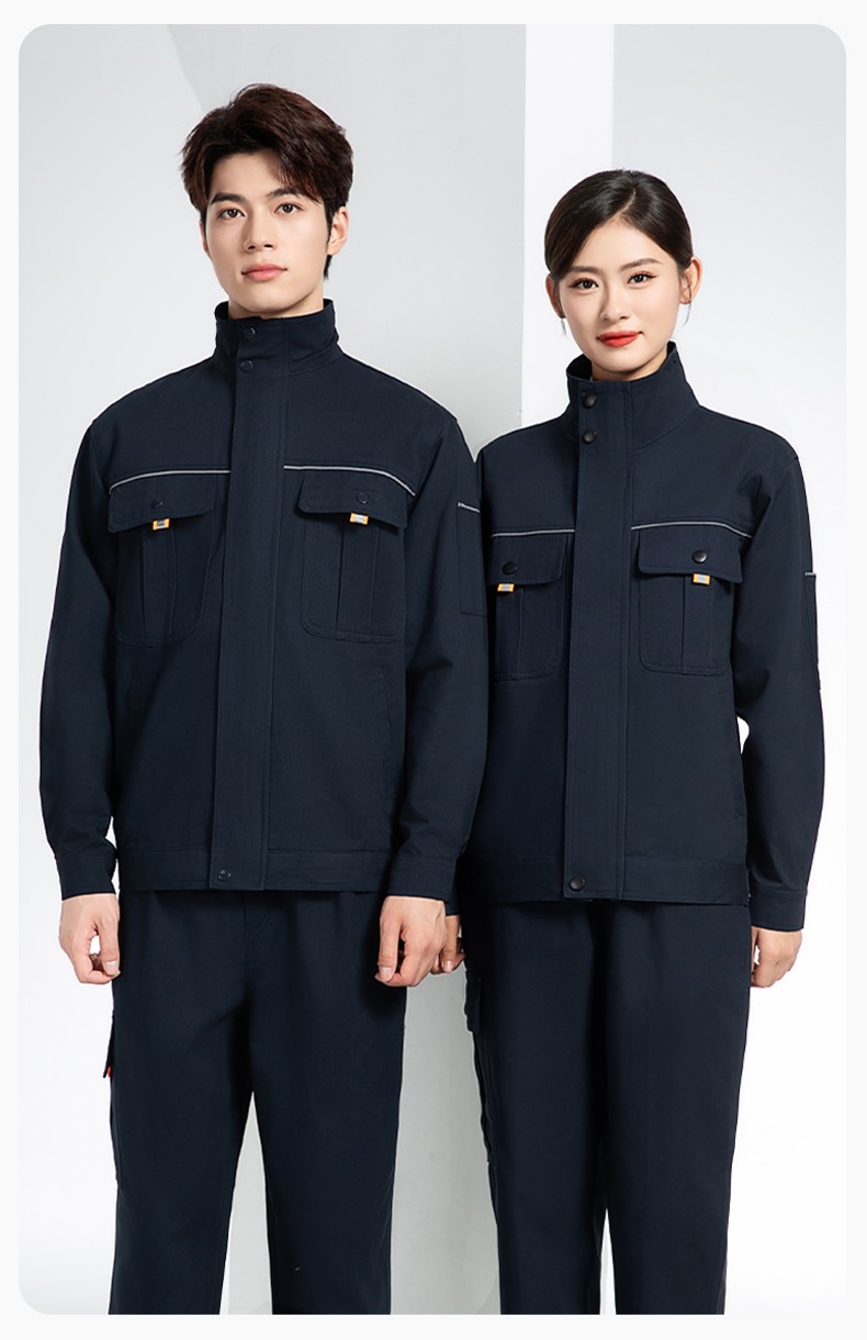 BF-802 春秋纯棉反光条劳保工作服套装耐磨防烫电焊干活工装定制(图19)