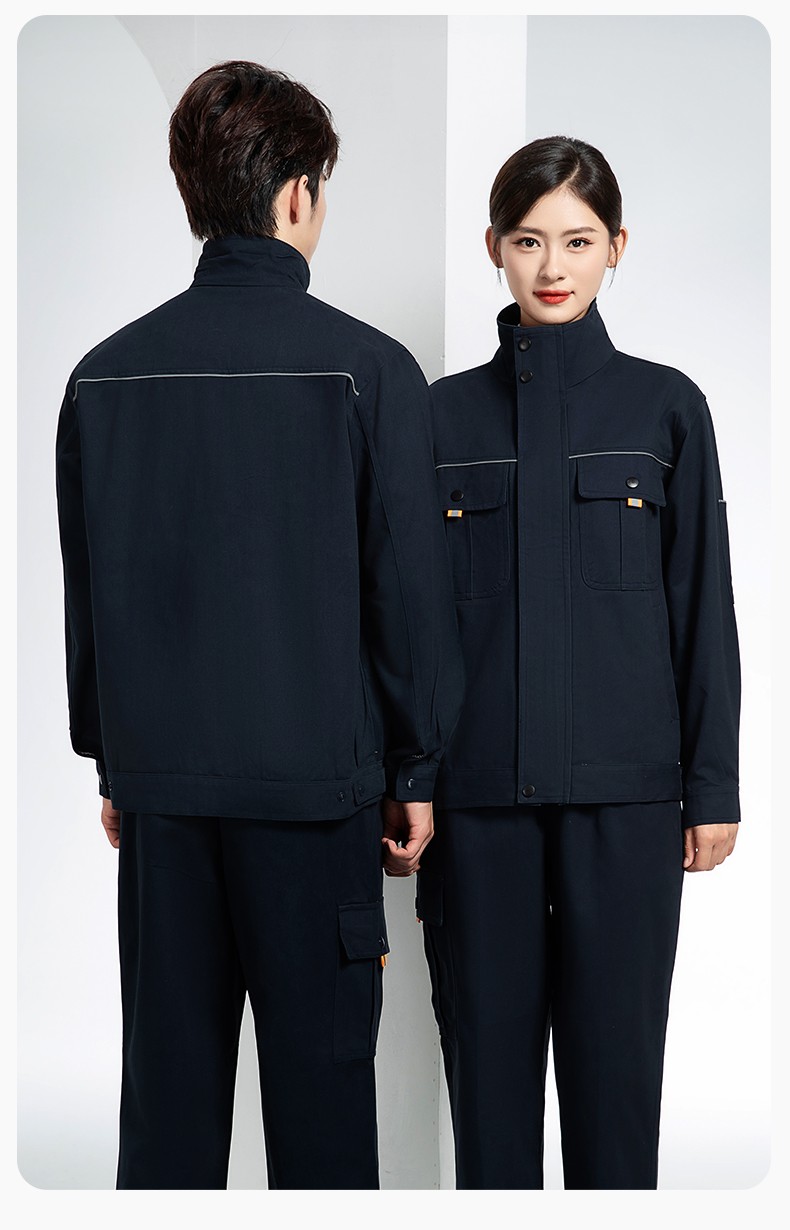 BF-802 春秋纯棉反光条劳保工作服套装耐磨防烫电焊干活工装定制(图20)
