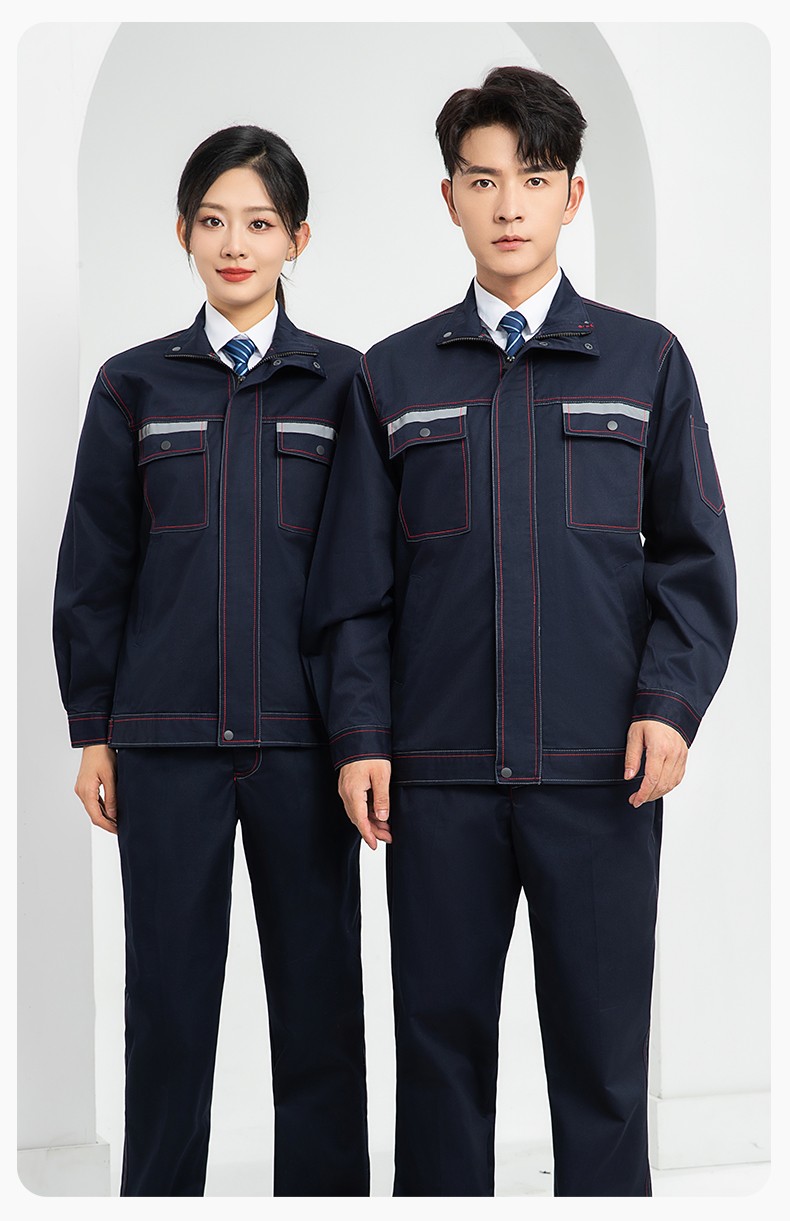 LJ-9601ZR 纯棉春秋阻燃工作服套装耐磨防烫电焊工专用工装定制(图14)