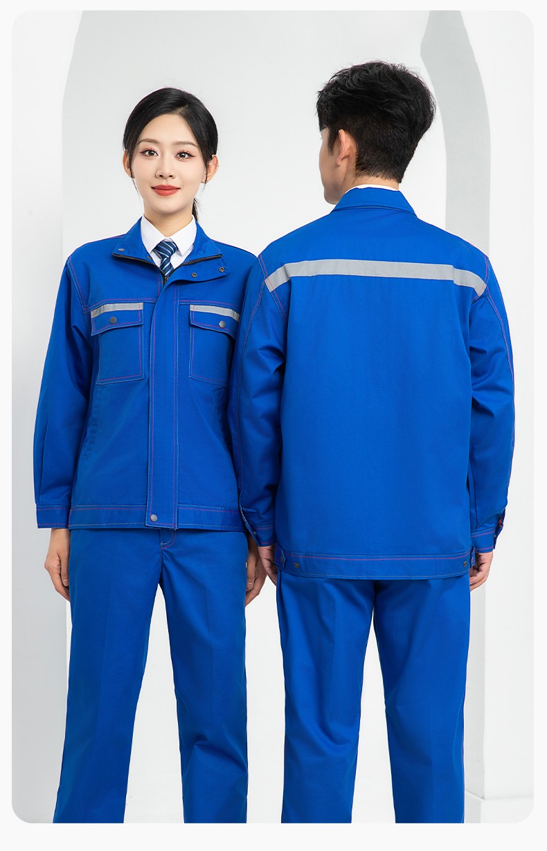 LJ-9601ZR 纯棉春秋阻燃工作服套装耐磨防烫电焊工专用工装定制(图20)