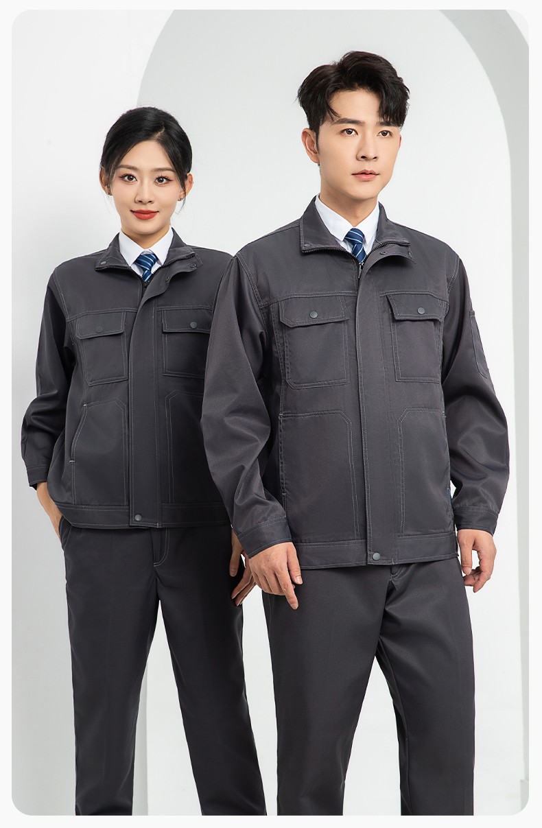 LJ-9701SF 春秋防酸碱防静电劳保工作服套装化工厂加油站工装定制(图13)