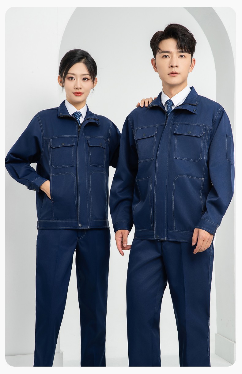 LJ-9701SF 春秋防酸碱防静电劳保工作服套装化工厂加油站工装定制(图14)