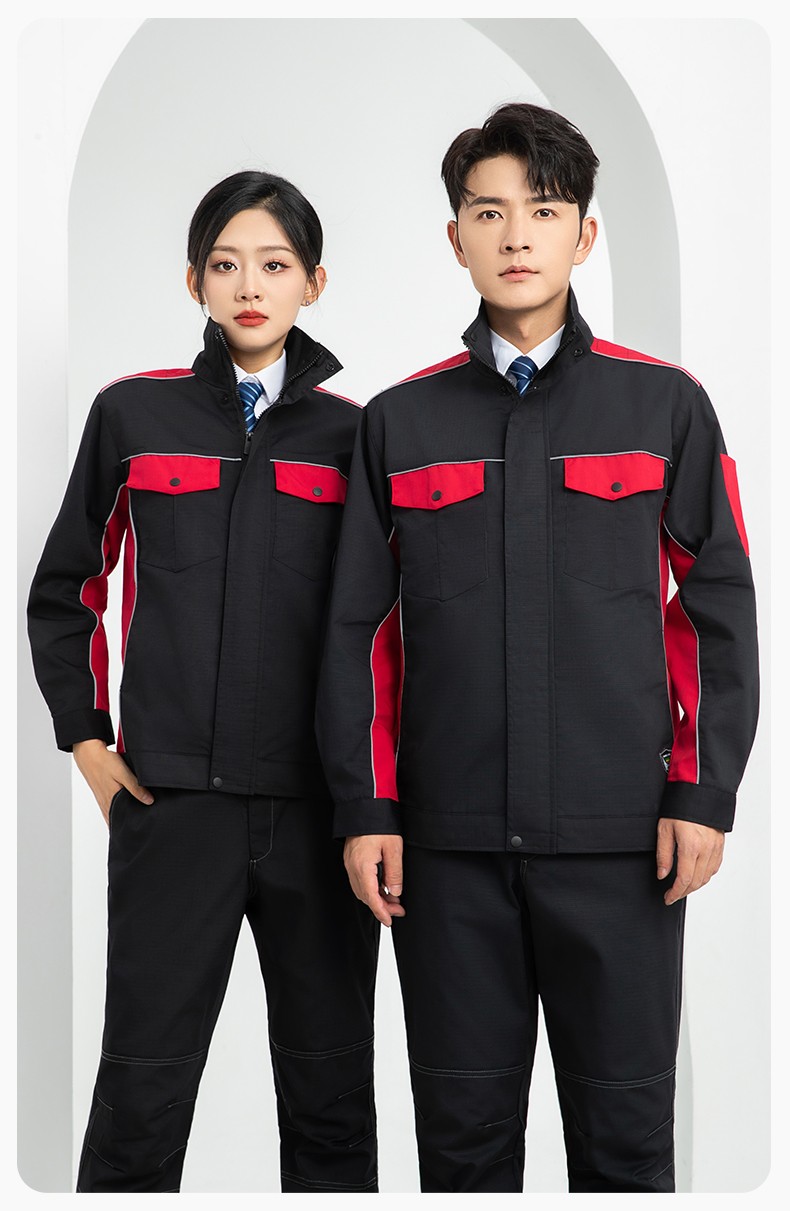 LJ-9802 春秋防撕裂劳保工作服套装耐磨抗撕裂建筑工地干活工装定制(图16)