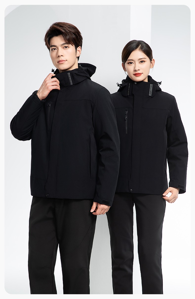 RH-60967 冬季三合一羽绒内胆冲锋衣防风防雨保暖锁温登山骑行服定制(图16)