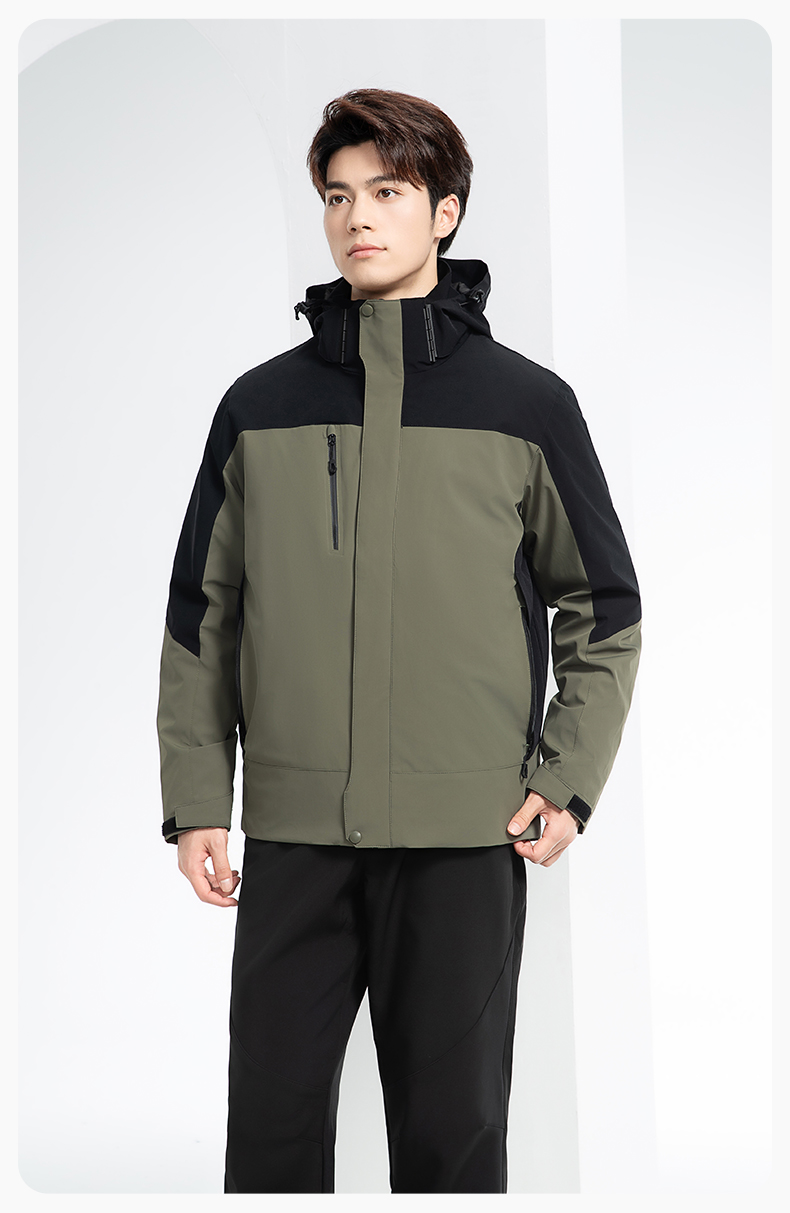 RH-60967 冬季三合一羽绒内胆冲锋衣防风防雨保暖锁温登山骑行服定制(图17)