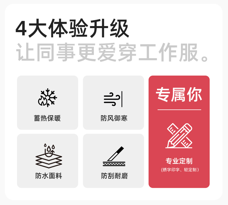 SL-9077 冬季可拆卸冲锋衣工作服防风防水保暖工装企业学校工厂团体服定制(图2)