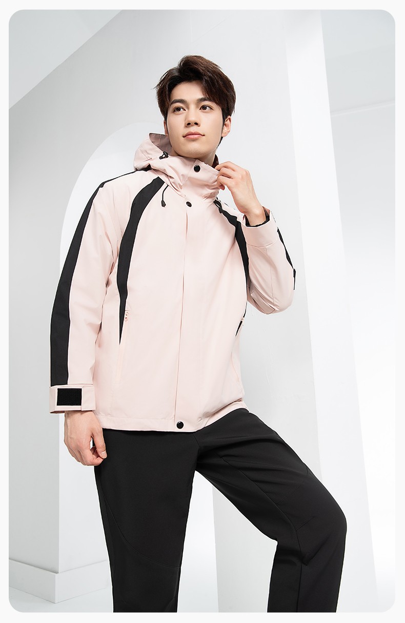 SL-9597 冬季工作服冲锋衣加绒保暖工装可拆卸印字定制学校公司超市外套(图16)