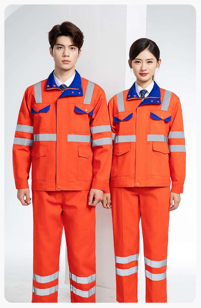 DM20148 反光条工作服套装男路政环卫园林绿化养护保洁道路救援反光劳保服(图12)