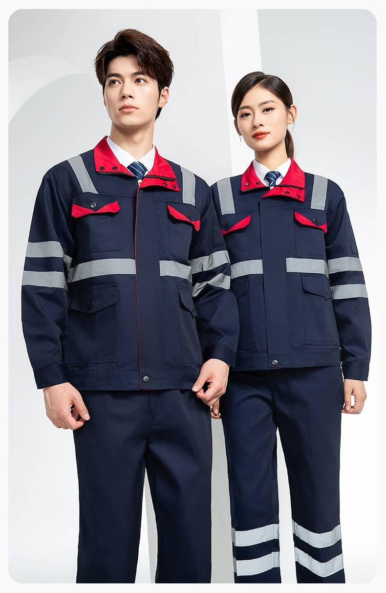 DM20148 反光条工作服套装男路政环卫园林绿化养护保洁道路救援反光劳保服(图14)