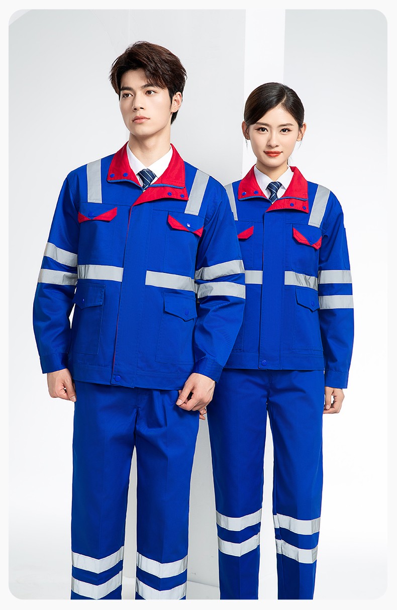 DM20148 反光条工作服套装男路政环卫园林绿化养护保洁道路救援反光劳保服(图15)