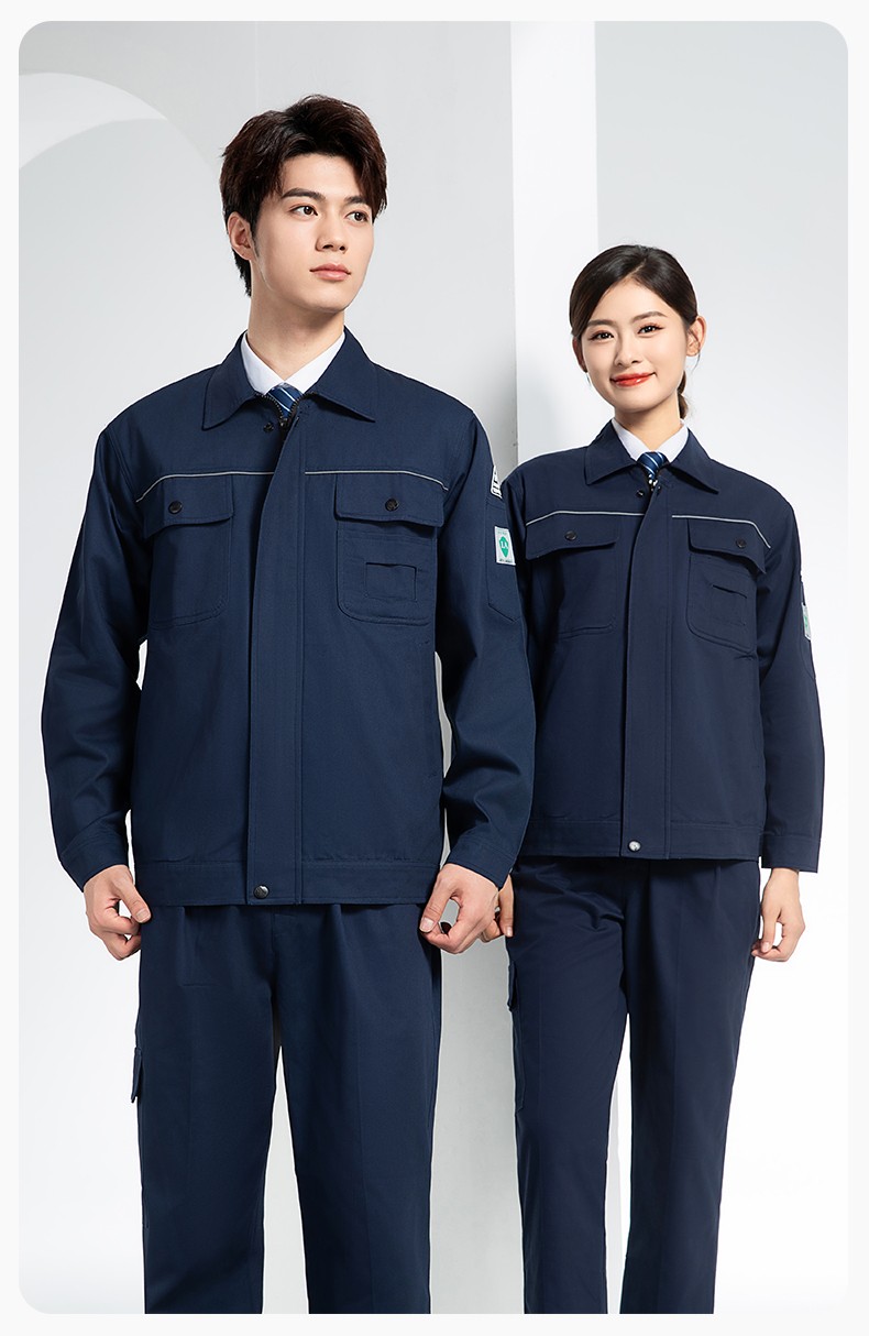 FJD8099 春秋纯棉防静电工作服套装定制电网化工厂汽修车间耐磨反光劳保服(图16)