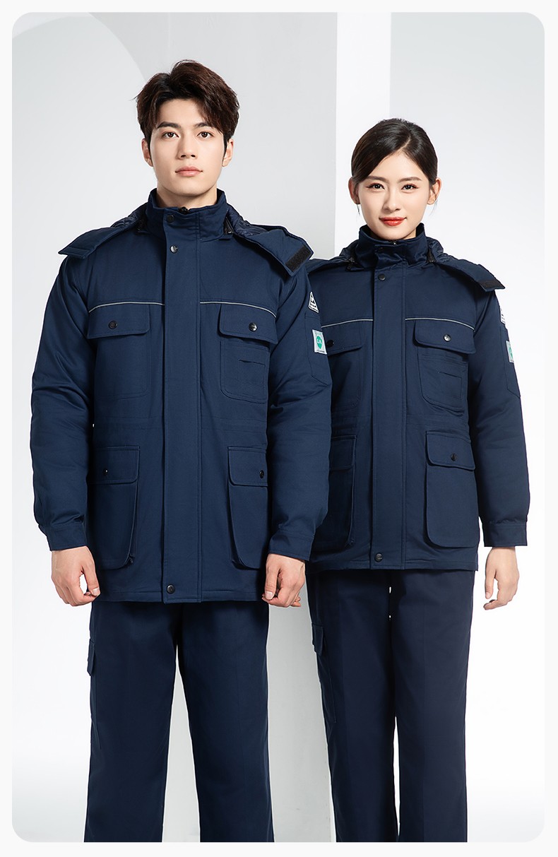 FJD8899Z 冬季纯棉防静电工作服棉服定制冷库加厚保暖化工厂棉衣劳保服棉袄(图17)