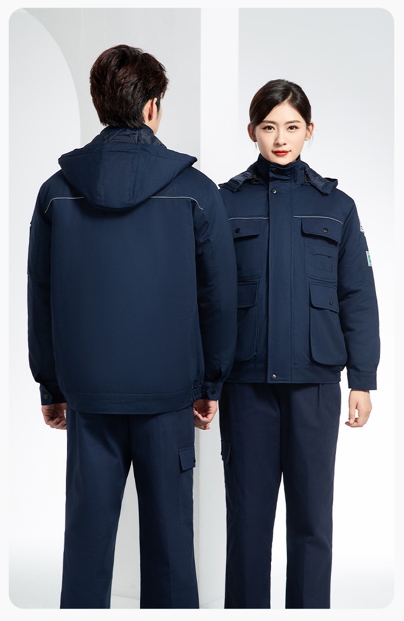 FJD8899Z 冬季纯棉防静电工作服棉服定制冷库加厚保暖化工厂棉衣劳保服棉袄(图19)