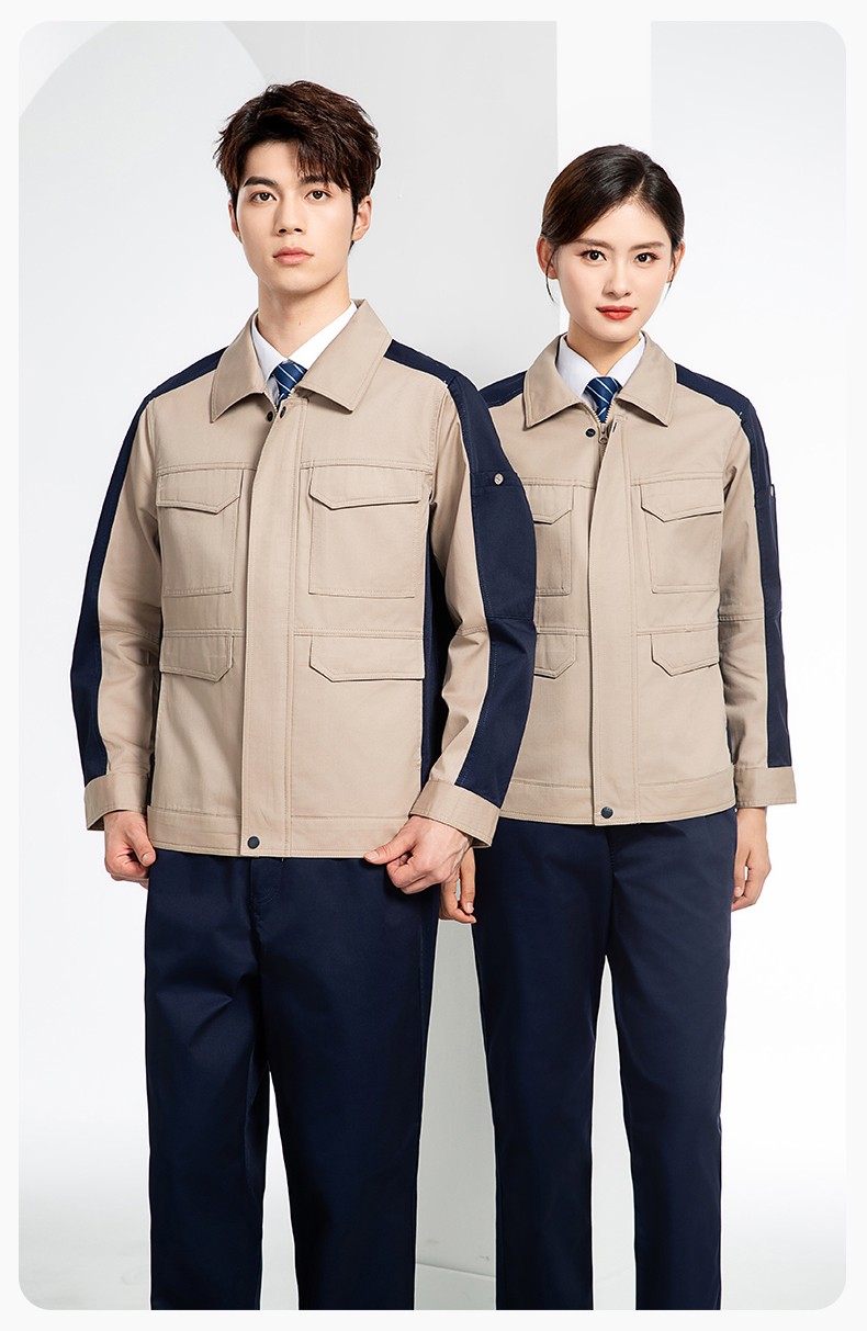 JC-3D02 春秋防静电棉服定制工作服拼色工装加油站机修车间厂服劳保工作服(图12)