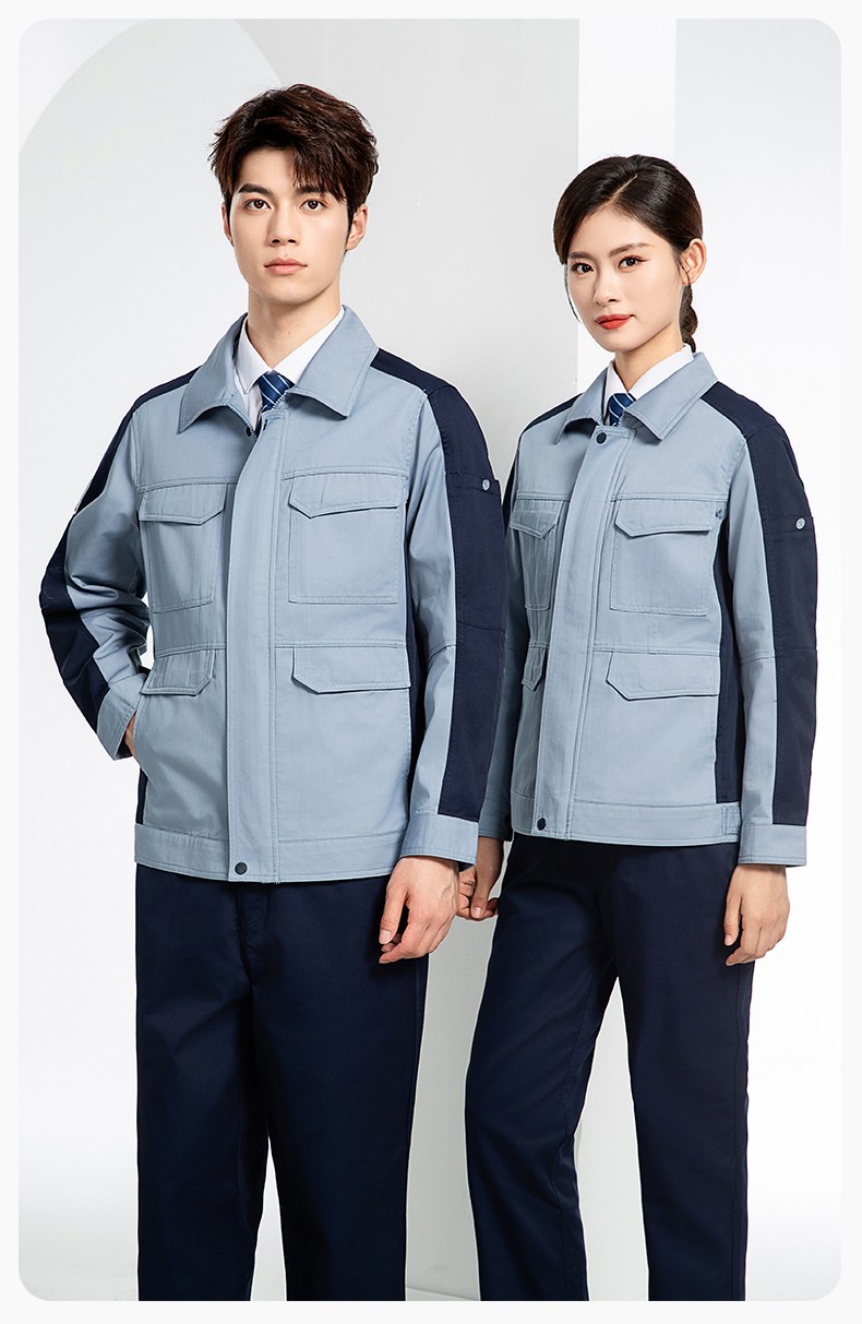 JC-3D02 春秋防静电棉服定制工作服拼色工装加油站机修车间厂服劳保工作服(图15)