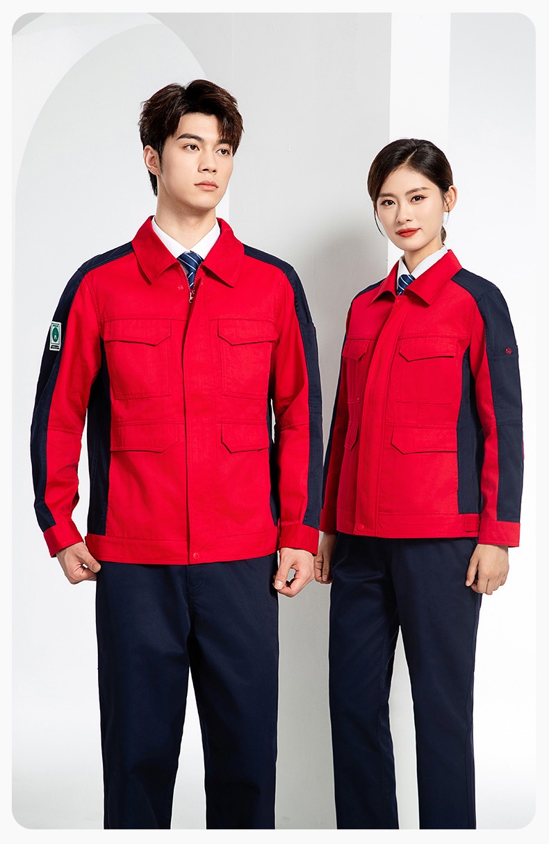 JC-3D02 春秋防静电棉服定制工作服拼色工装加油站机修车间厂服劳保工作服(图14)