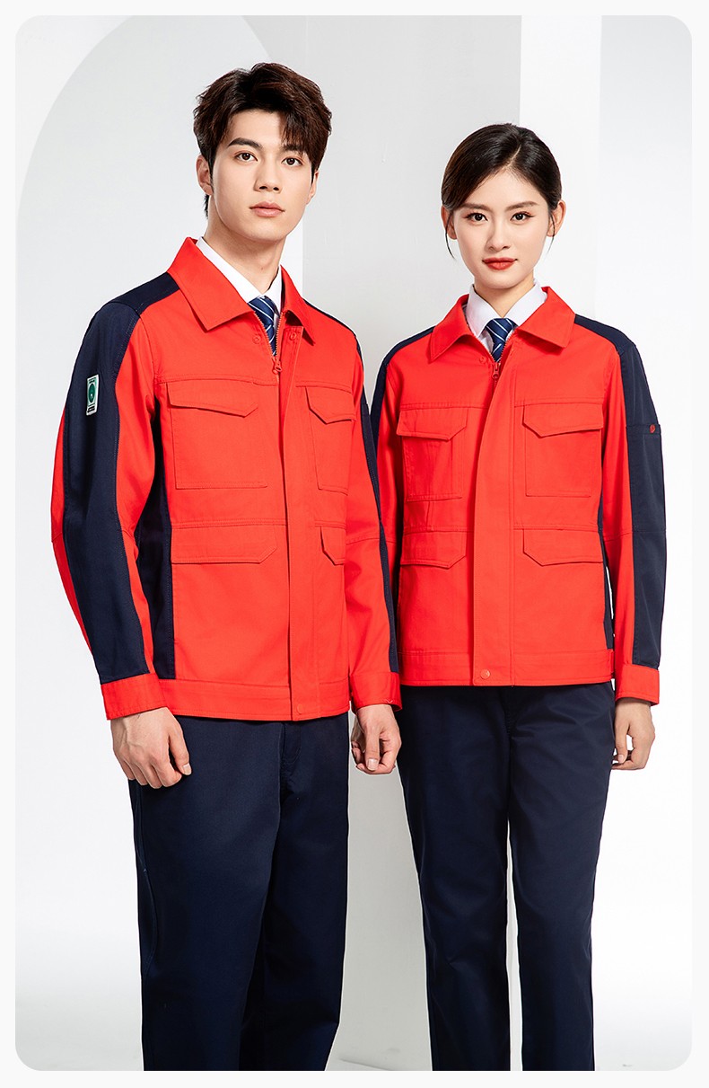 JC-3D02 春秋防静电棉服定制工作服拼色工装加油站机修车间厂服劳保工作服(图18)