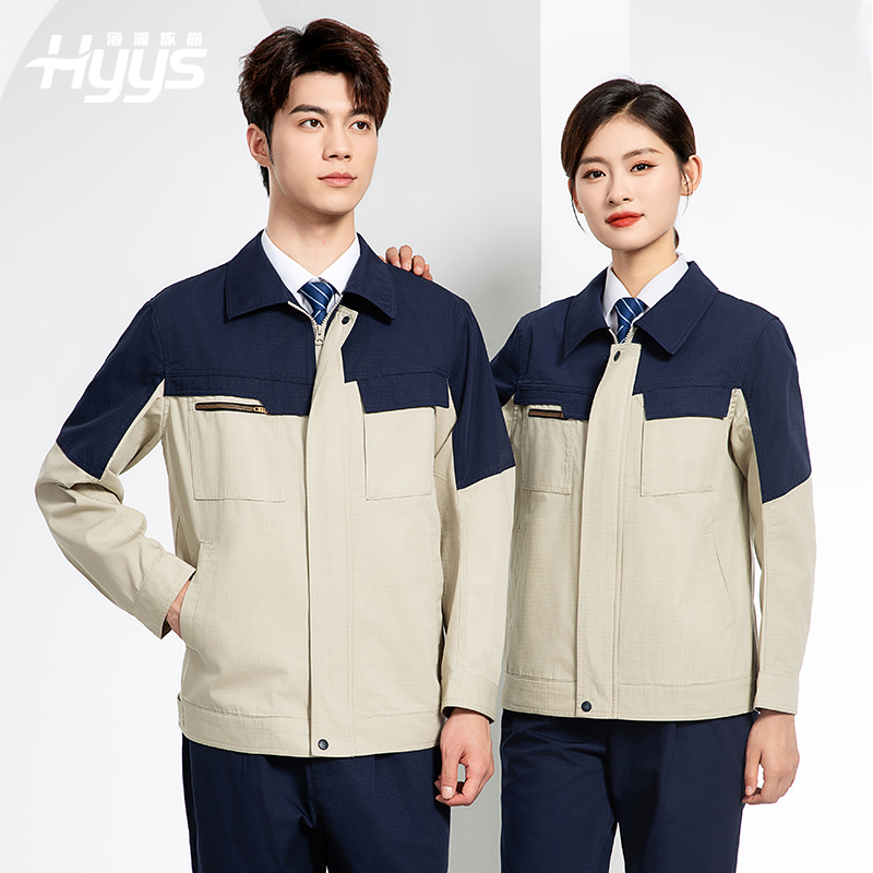 JC-3D03 春秋劳保工作服套装防撕裂耐磨建筑工地干活工装定制