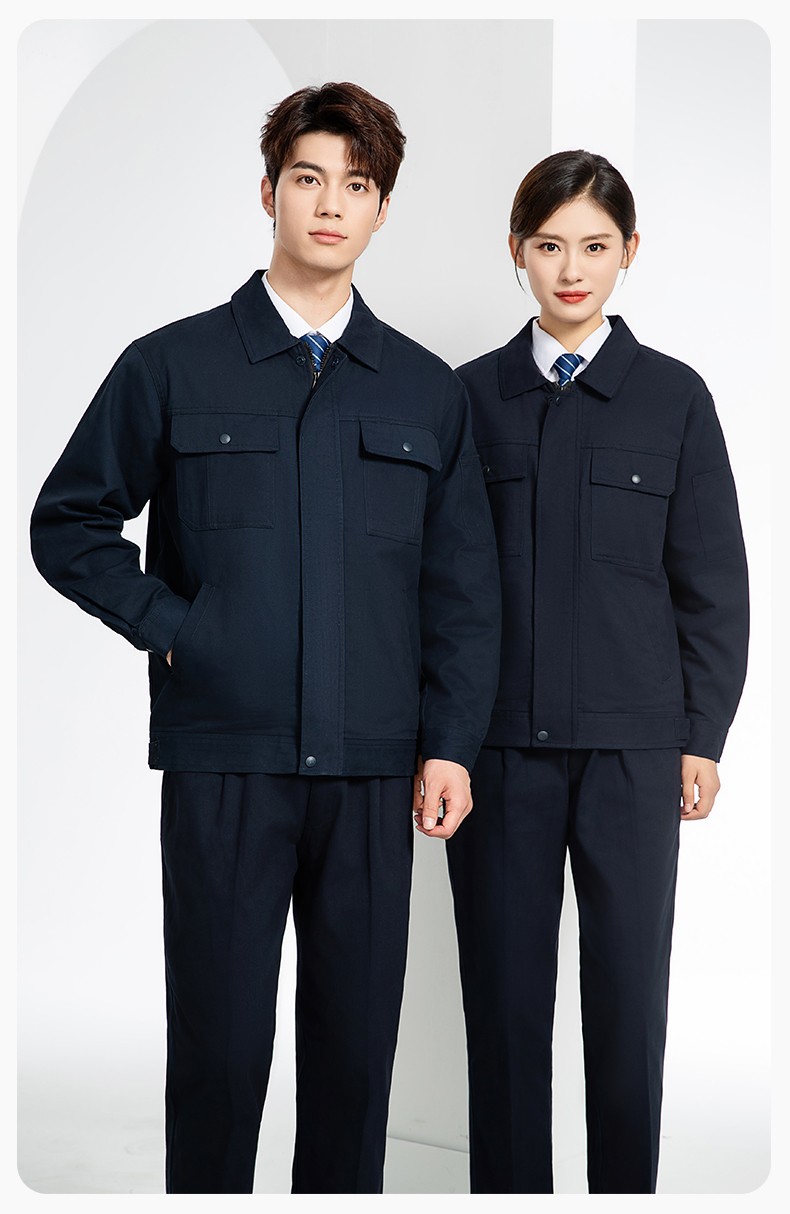 RD-8013 纯棉电焊工作服套装男秋冬款耐磨加厚车间汽车修理厂服劳保服工装(图13)