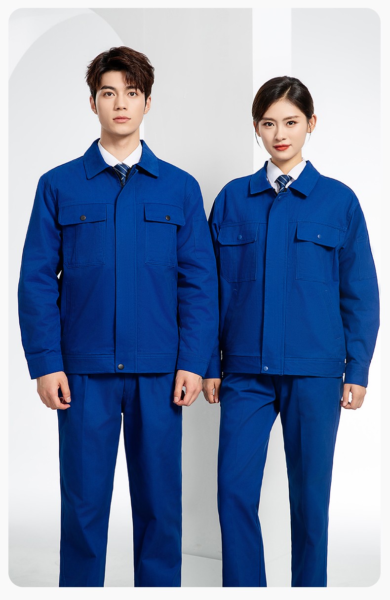 RD-8013 纯棉电焊工作服套装男秋冬款耐磨加厚车间汽车修理厂服劳保服工装(图18)