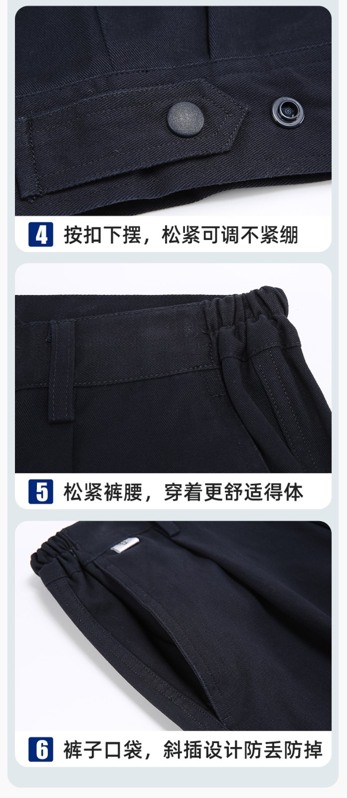 RD-8035 海源秋冬工作服定制男加厚纯棉耐磨汽修服工厂车间电焊双层劳保服(图9)