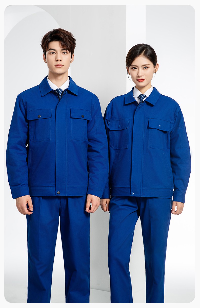 RD-8035 海源秋冬工作服定制男加厚纯棉耐磨汽修服工厂车间电焊双层劳保服(图13)