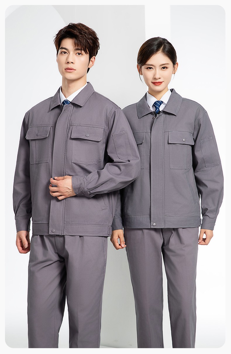 RD-8035 海源秋冬工作服定制男加厚纯棉耐磨汽修服工厂车间电焊双层劳保服(图16)