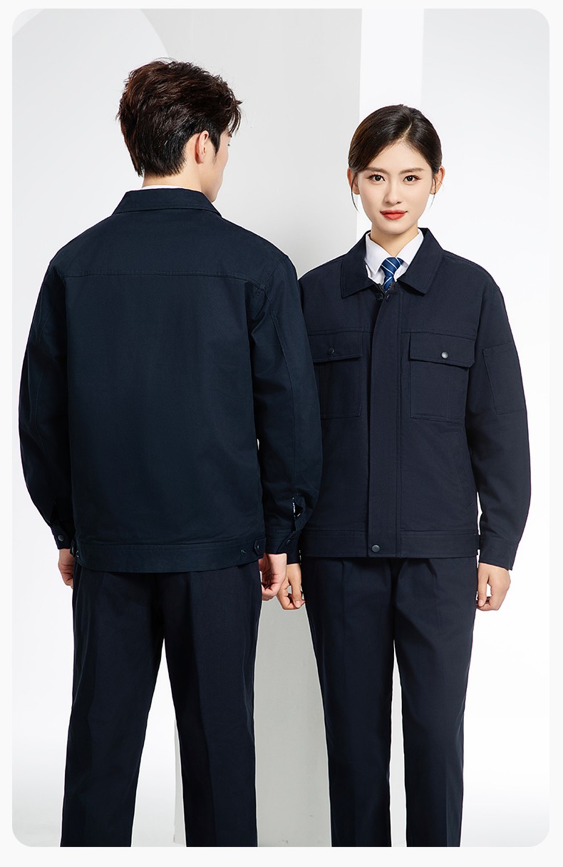 RD-8035 海源秋冬工作服定制男加厚纯棉耐磨汽修服工厂车间电焊双层劳保服(图19)