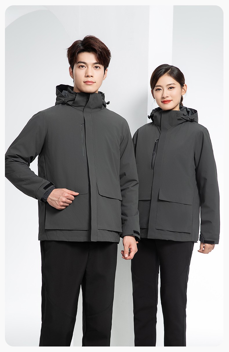 SW-9996 户外三合一冲锋衣秋冬加绒加厚男女同款摇粒绒冲锋衣工作服定制(图19)