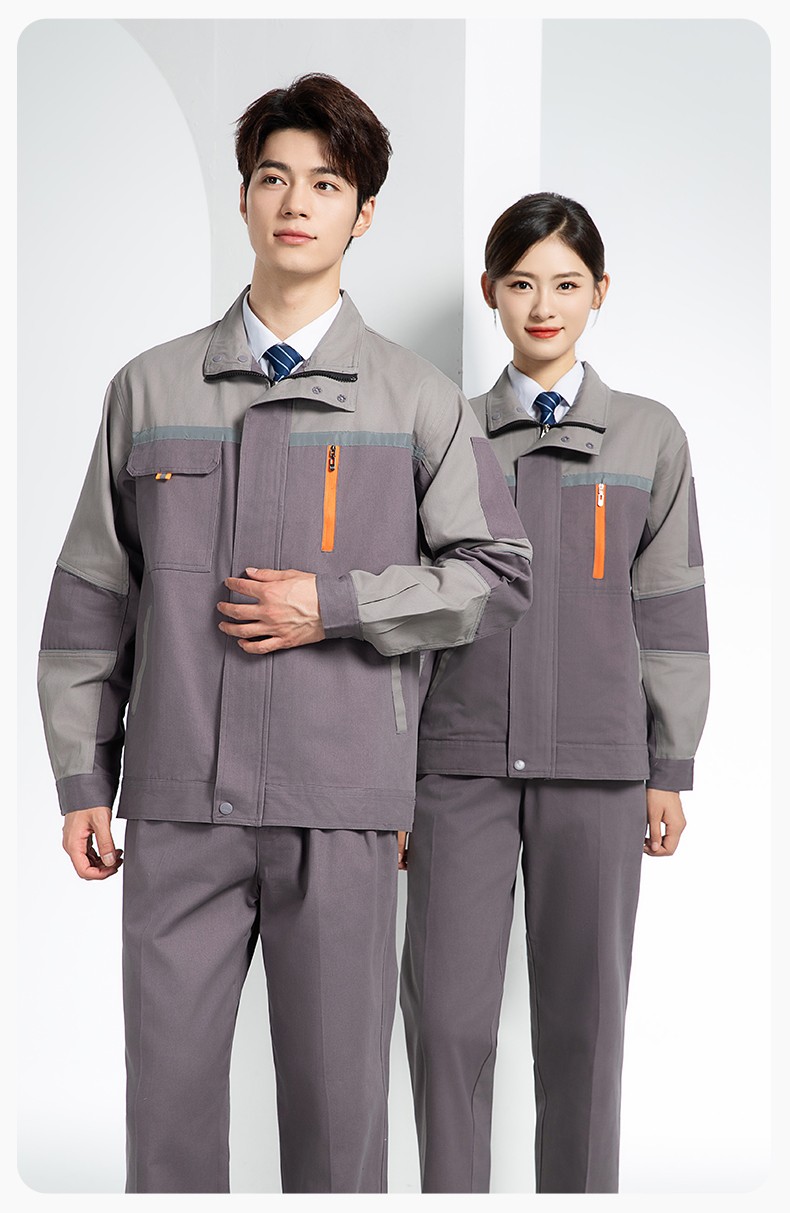 QM20129 纯棉工作服套装定制加厚耐磨长袖劳保服汽修装修工地电焊工装(图15)