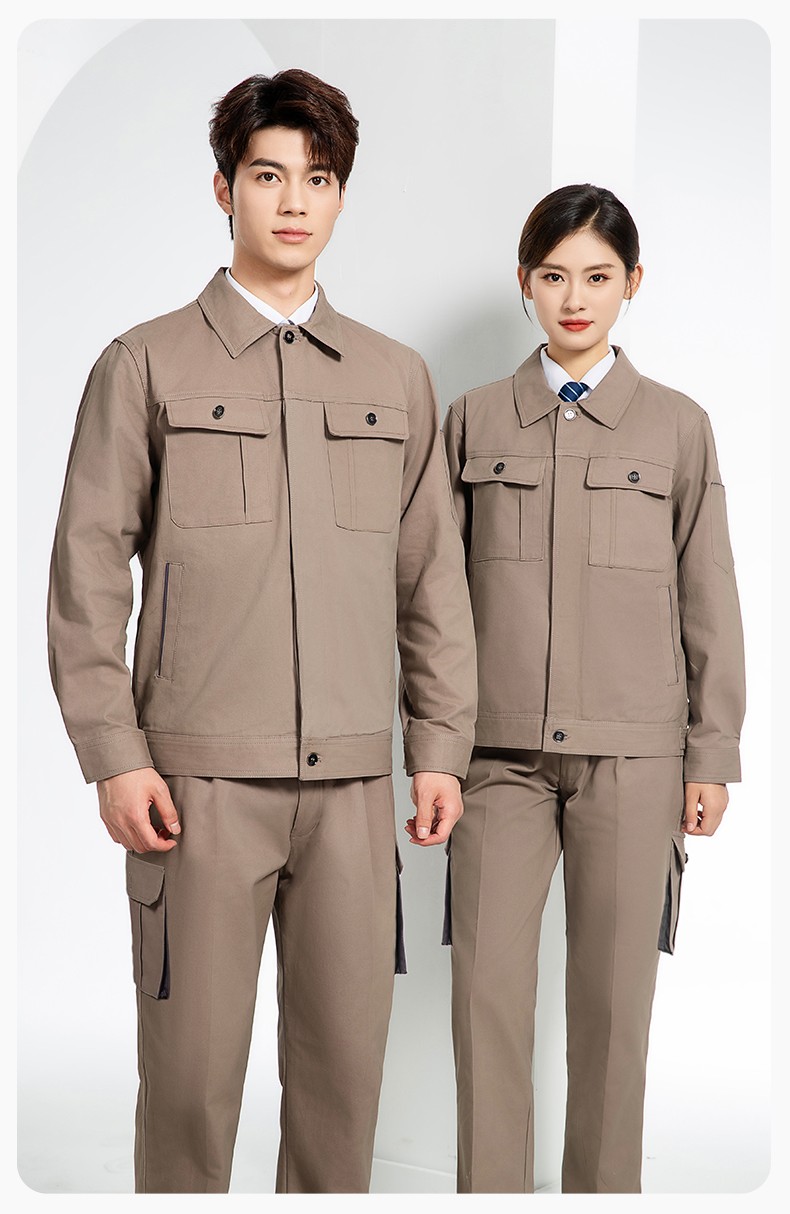 RD-506 春秋纯棉电焊工作服套装男印字长袖工装耐磨车间全棉劳保服(图11)