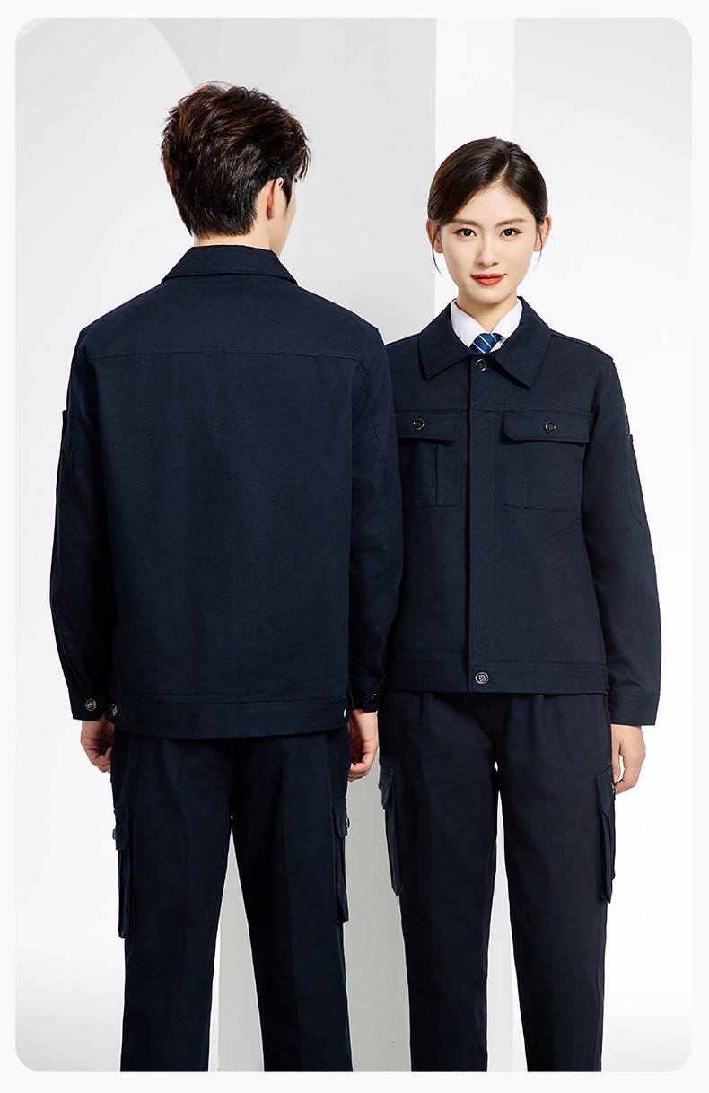 RD-506 春秋纯棉电焊工作服套装男印字长袖工装耐磨车间全棉劳保服(图15)