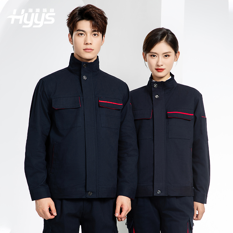 RD-507纯棉电焊工作服套装男秋冬长袖工装耐磨车间全棉工程服高端劳保服