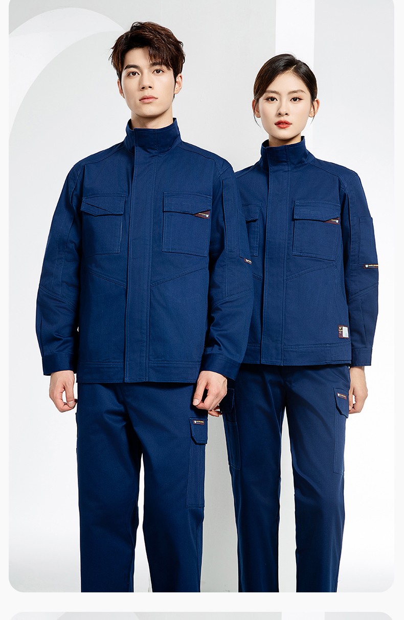 JC-SY61X 防静电春秋长袖工作服套装CVC耐磨纯色工装机修车间工厂服定制(图15)