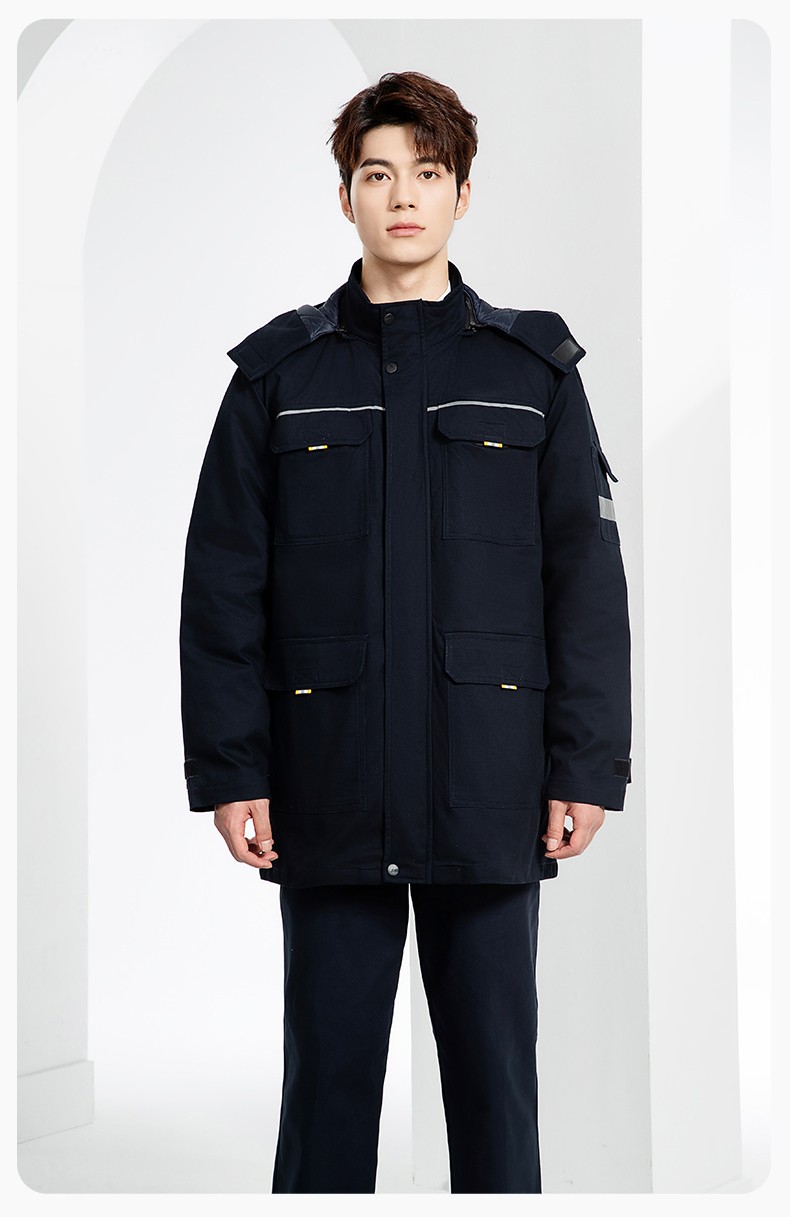 YJ-8902 冬季工作服男女印logo加厚保暖纯棉劳保服棉袄车间工厂服定制棉衣(图19)
