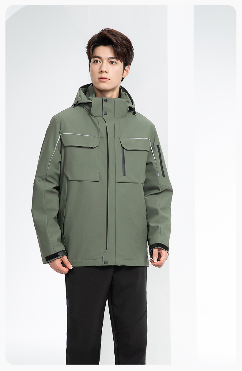 YJ-SK6016 冬季三合一冲锋衣工作服连帽防风防水加绒加厚印logo工装外套定制(图19)