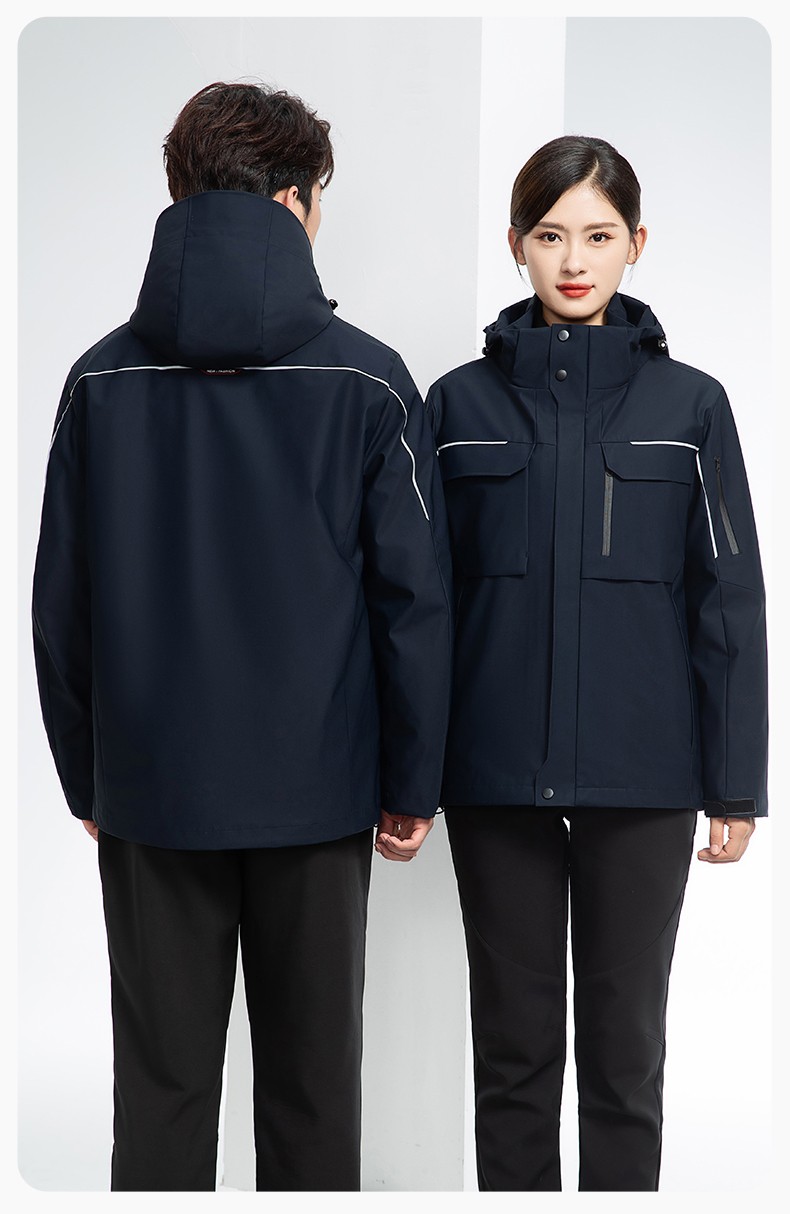 YJ-SK6016 冬季三合一冲锋衣工作服连帽防风防水加绒加厚印logo工装外套定制(图26)
