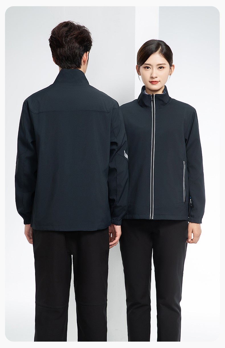 YJ-7001 高端工作服冲锋衣春秋双面企业公司行政商务高管员工长袖外套定制(图23)
