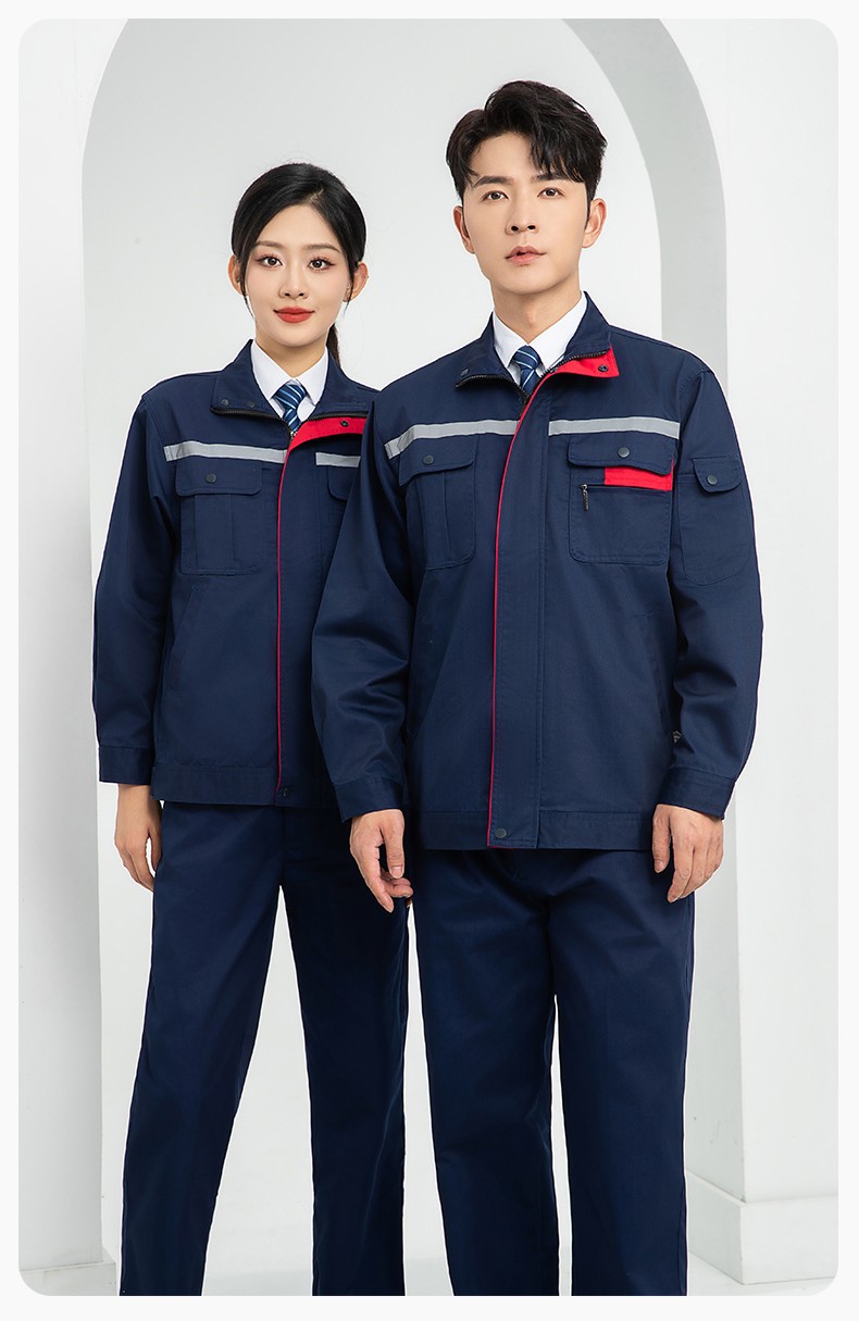 LJ-9902 春秋防静电劳保工作服套装男拼色耐磨电焊工加油站干活可定制工装劳保服(图15)