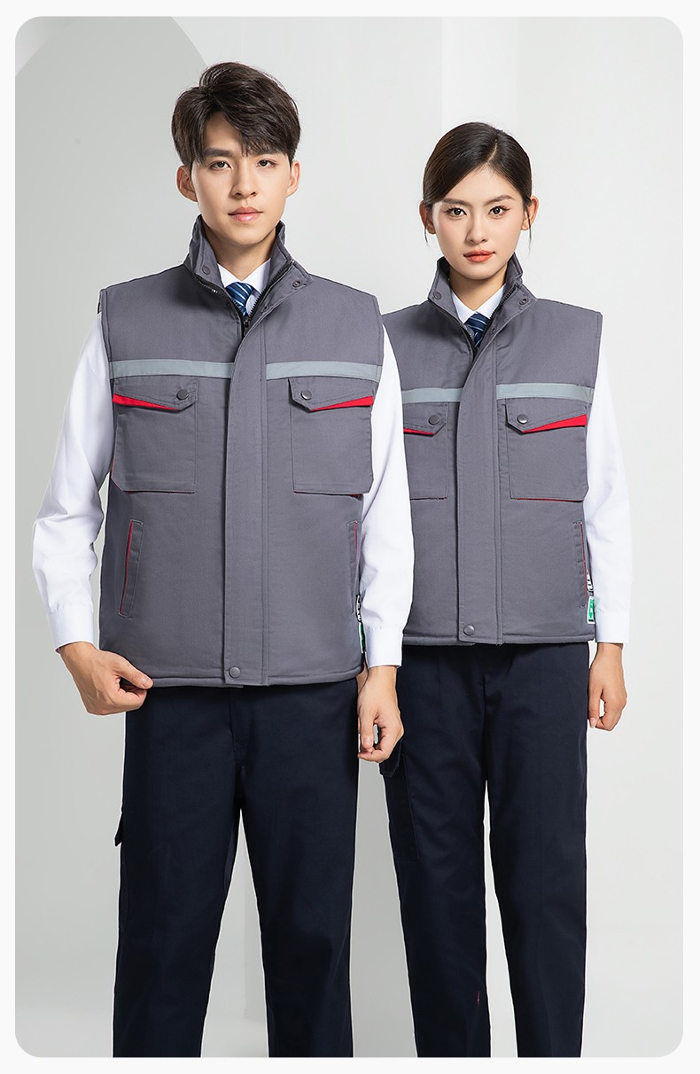 LW-9983  防静电秋冬工程棉马甲工装团体广告志愿者义工马夹背心工作服定制(图14)