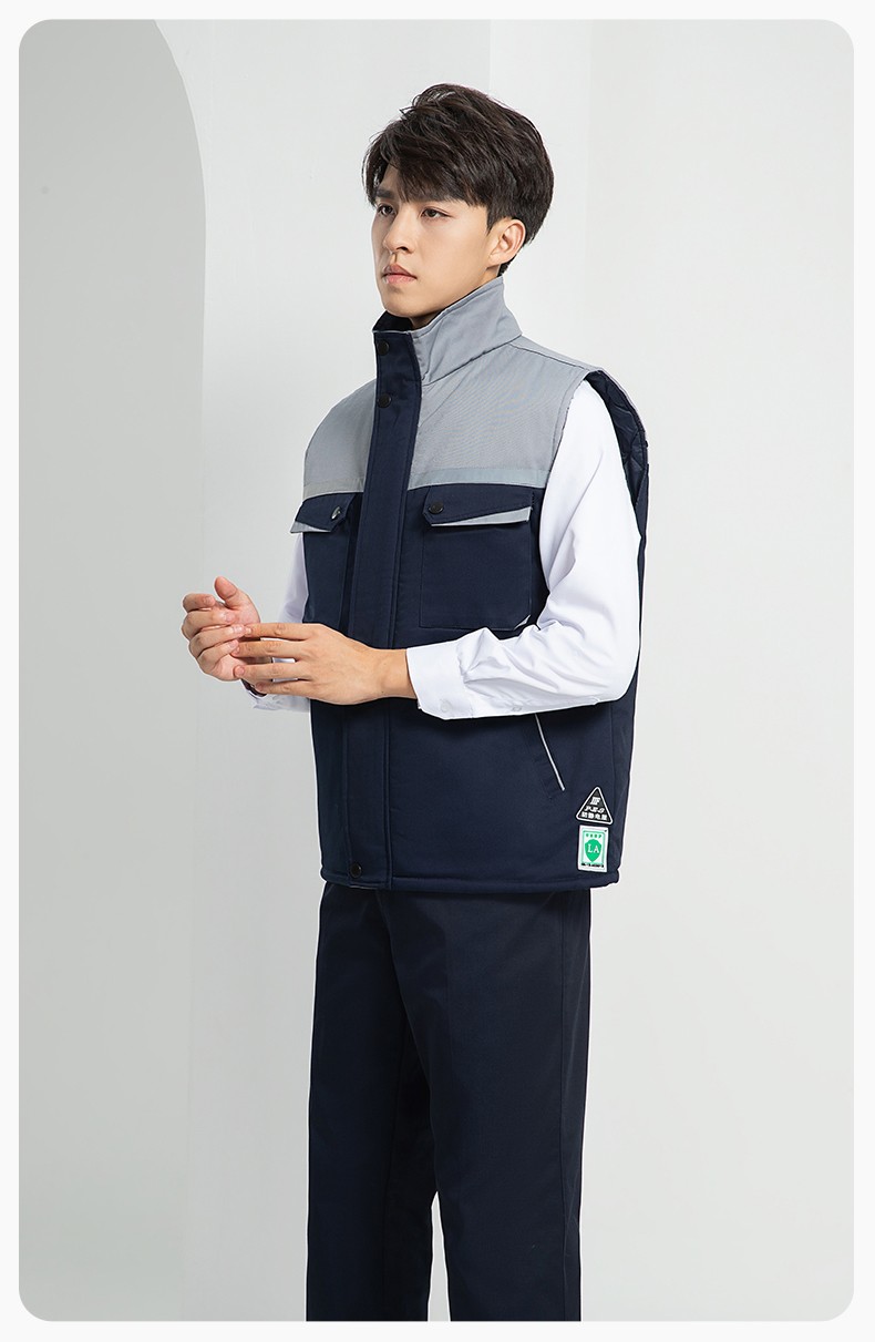 LW-9983  防静电秋冬工程棉马甲工装团体广告志愿者义工马夹背心工作服定制(图21)