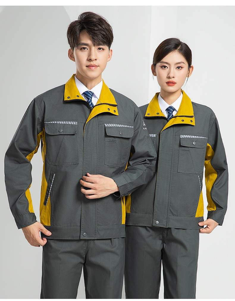 LW-8063 防静电工作服春秋套装定制耐磨劳保服男汽修加油站工地工装印LOGO(图24)